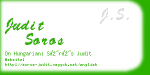 judit soros business card